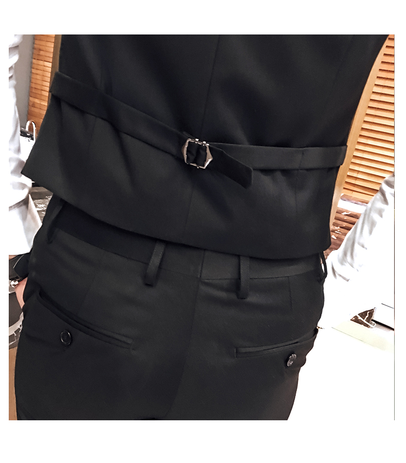 Bộ đồ vest nam phù hợp với bộ đồ ba mảnh Slim Hàn Quốc kinh doanh chuyên nghiệp trang phục phù rể nhóm chú rể vest nam đẹp