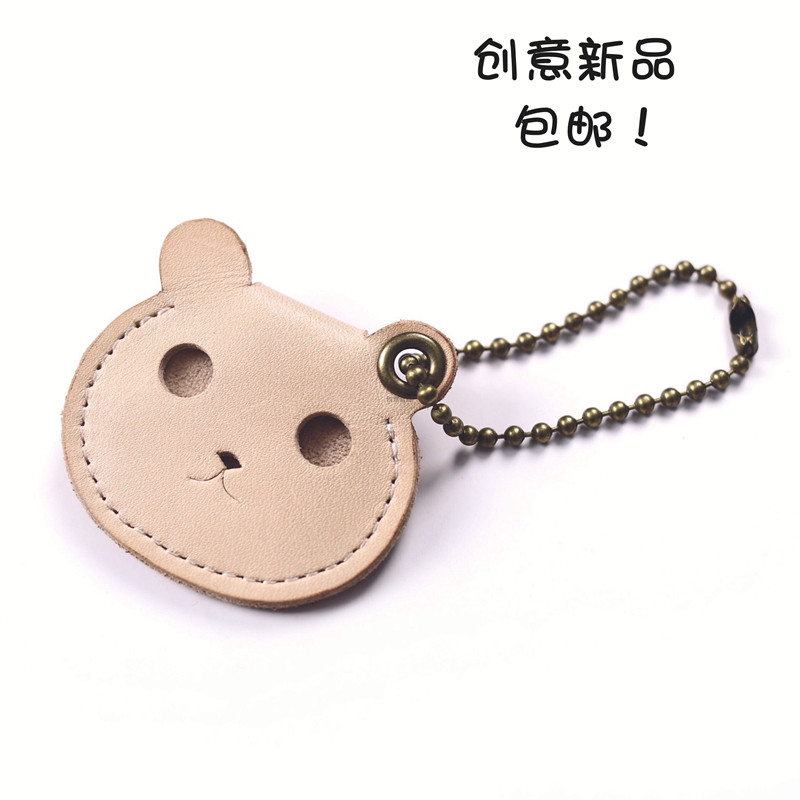 Tanning cowhide mini bus card protective cover personality creative small access card cover cartoon cute card bag