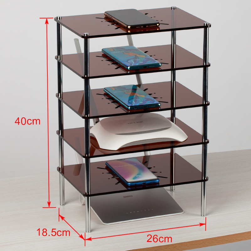 [USD 10.41] ACRYLIC settop box Router shelf Multilayered router shelf