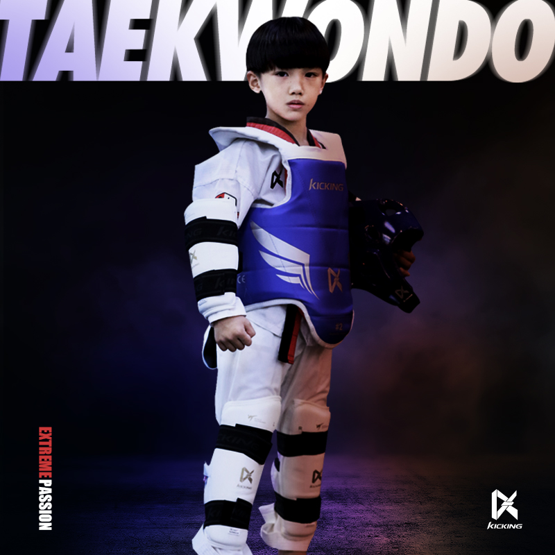 KICKING Taekwondo Custodian Full Five-Piece Kids Taekwondo Mask Shield