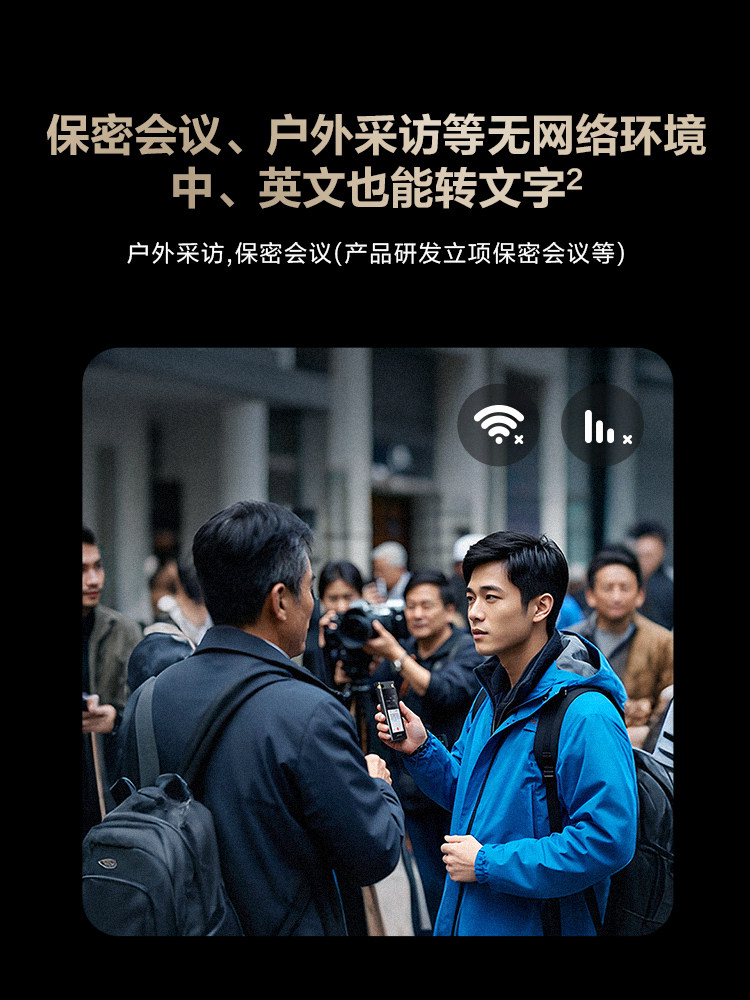 Iflytek Ai Voice Recorder Sr702 Spark Edition Multi-Language Professional Recording Meeting Minutes Recording to Text