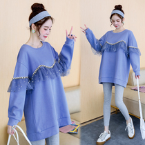 Pregnant Woman Spring Clothing Suit Fashion style 2022 net red suit Spring and autumn new spring t-shirt blouses jacket for spring and autumn