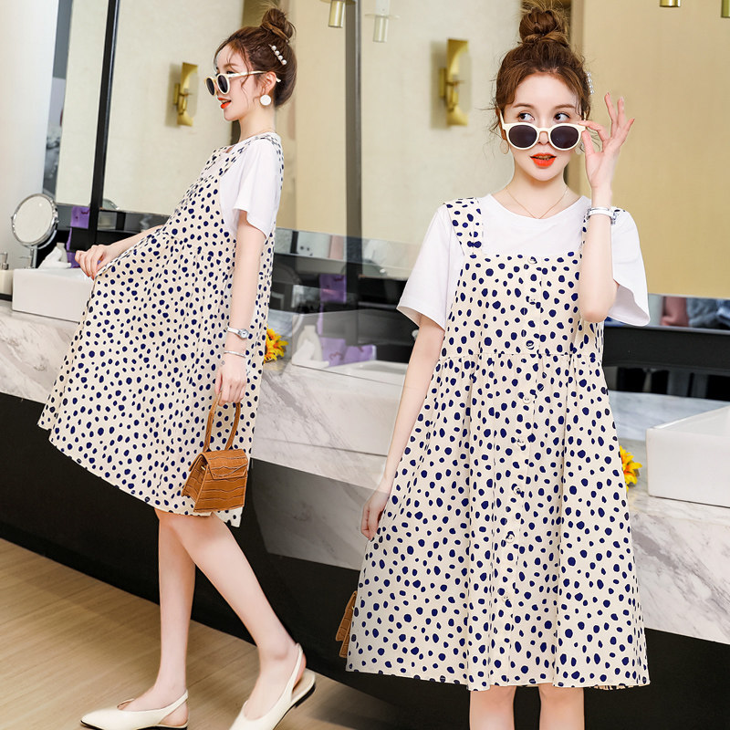 Pregnant Woman Summer Dress Ocean Clothing Online Red Short Sleeve Gestation Woman Dress Summer Suit Spring New Pregnant Woman Dress Summer 2022 New