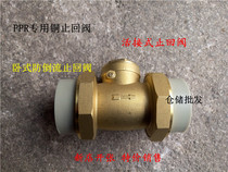 PPR tube copper check valve brass horizontal check valve backstop valve double hot melt check valve 20 25