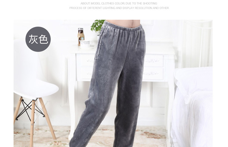Quần pyjama Nam Cực flannel nam mùa đông ấm dày cộng với nhung nhà quần kích thước lớn san hô lông cừu nhà quần quần short nam kaki