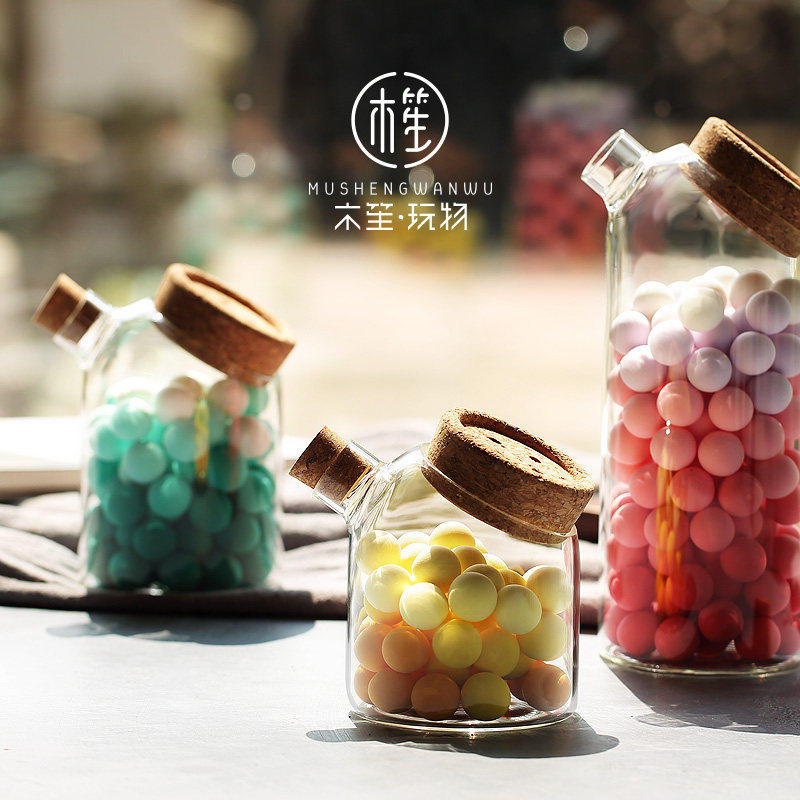 Love Plus Home Soft Wood Stopper Unleaded Glass Seal Tank Storage Tank Wood Sheng Tank Japan Type Transparent High Boron Silicon Containing Tank