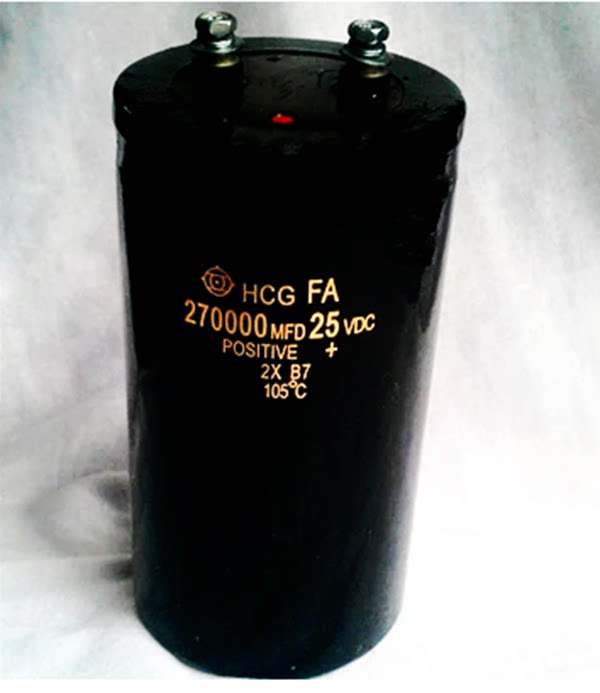 Imported Hitachi 25V270000UF Large-capacity automotive power supply capacitive quality assurance for 1 year