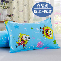 Pillow student pillow core to send pillowcase single dormitory 9 yuan household adult double super soft fiber pillow