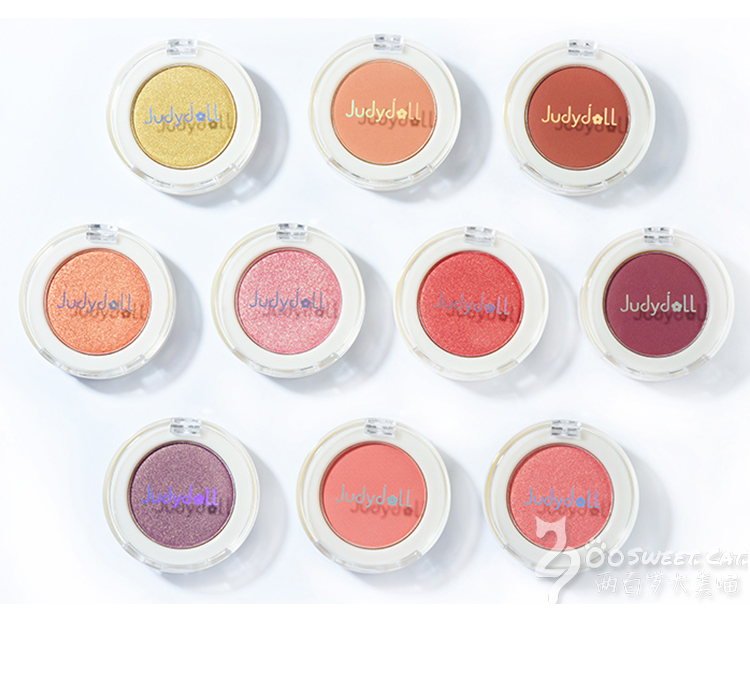 Judydoll橘朵单色眼影盘少女系哑光南瓜珠光西柚人鱼姬日落桃花妆