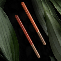 Student fountain pen Calligraphy Smooth Elbow Hard Pen High-end Sandalwood Signature Pens high face value writing wood pen