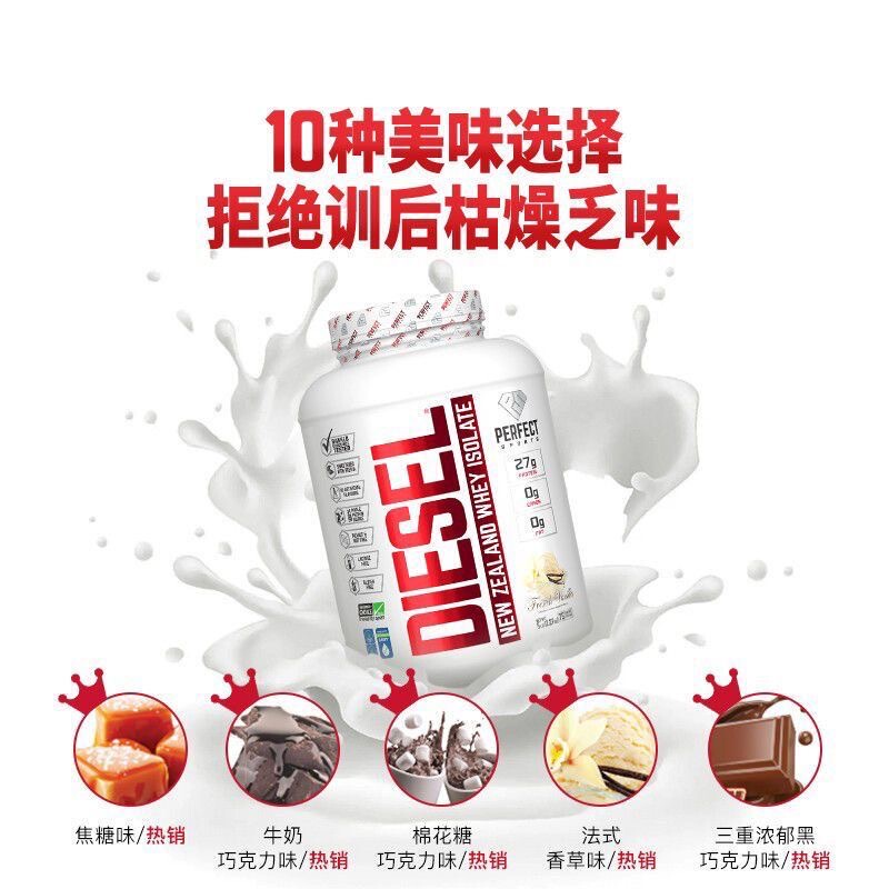 Perfect Sports Natural Grass-Fed Isolated Whey Protein Powder 0 Sugar 0 Fat 5 Pounds for Fitness and Muscle Gain