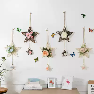 Nordic Wall Wall pendant flower milk tea shop creative living room dining room room bedroom wall wall decoration