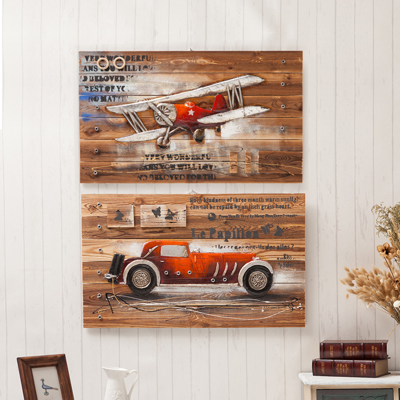 Special Price Lonely Pint Clear Barn Wine Decoration Painting Retro Industrial Wind Bar Dining Room Web Café Decoration Wall Wall Hanging