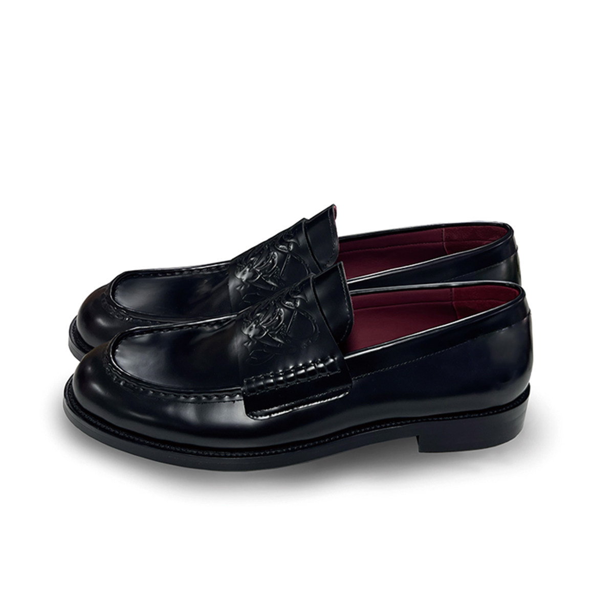 JCAESAR Vampire Square-Toe Leather Loafer