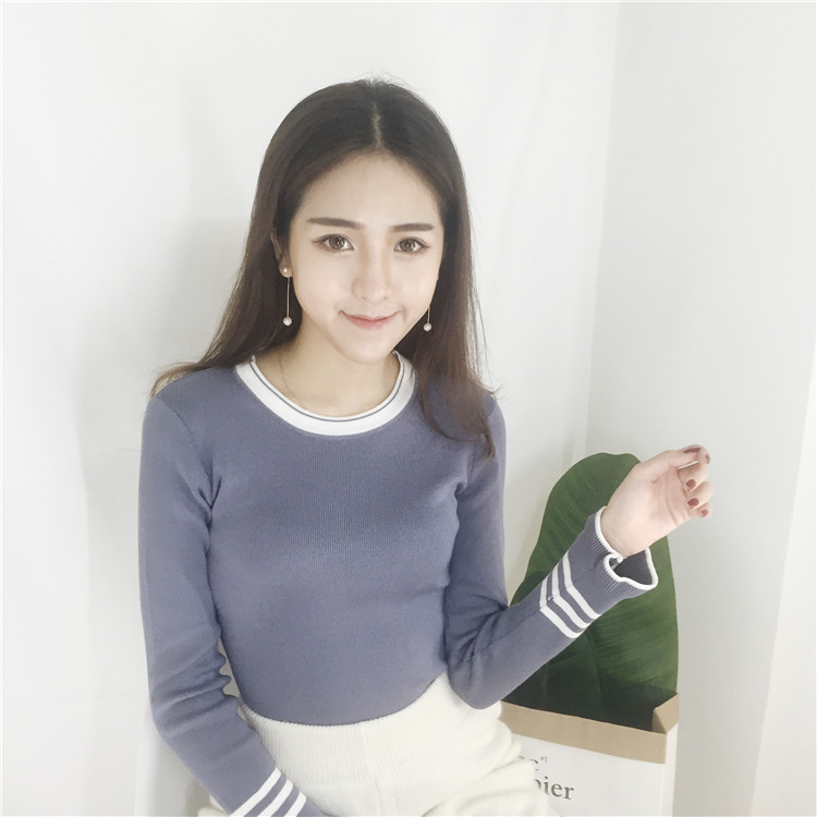 Áo dệt kim nữ dài tay phần mỏng mùa thu 2018 mới dành cho sinh viên Hàn Quốc áo len mỏng lửng trùm đầu áo nữ đẹp