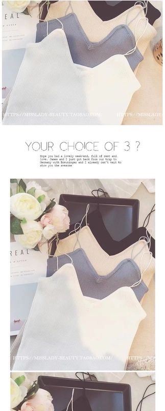 Mùa hè châu Âu và châu Mỹ hoang dã V-cổ đan sling Slim mỏng backless mỏng dây đeo vai áo sơ mi bên trong một chiếc áo vest nữ nhỏ