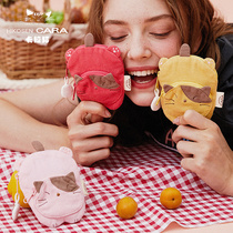 HIKOSEN CARA cute cartoon student coin wallet ladies zipper mini wallet coin bag