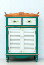 European furniture shoe cabinet shutters shoe cabinet antique hand painted shoe cabinet two bucket door cabinet