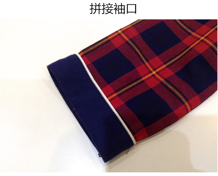 Fenteng xuân hè cotton vài bộ đồ ngủ kẻ sọc dài tay phù hợp với nữ váy ngủ nam dài tay phù hợp L8735195 bộ pijama