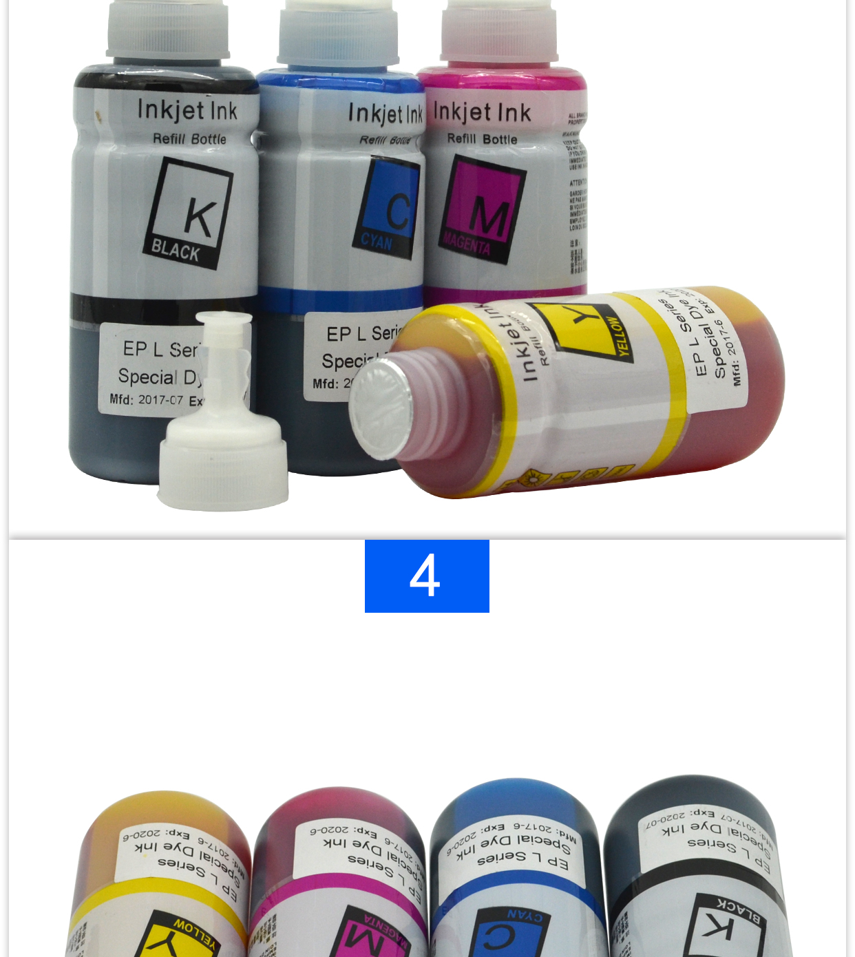 ĐẠT cho máy in phun mực Epson L363 L380 màu máy in phun mực T672 hộp mực cung cấp liên tục - Mực mực in máy canon