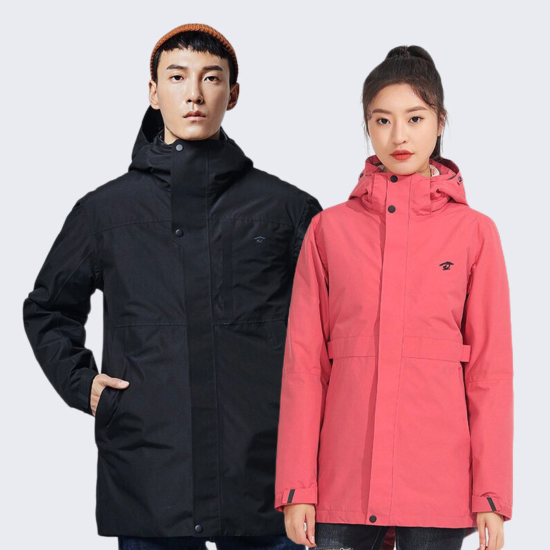 Pathfinder submachine clothing male and female style autumn/winter cover down long version three-in-one submachine clothes TAWH91950 92951