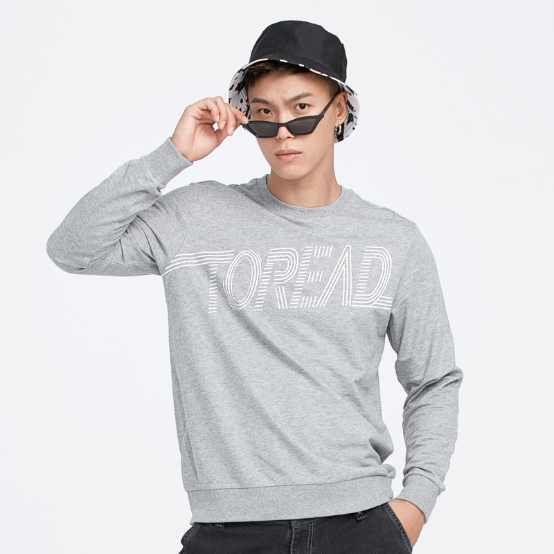 Pathfinder necropolis for men's autumn and winter outdoor elastic heat storage necropolis warm round neck long sleeve T-shirt TAUH91923