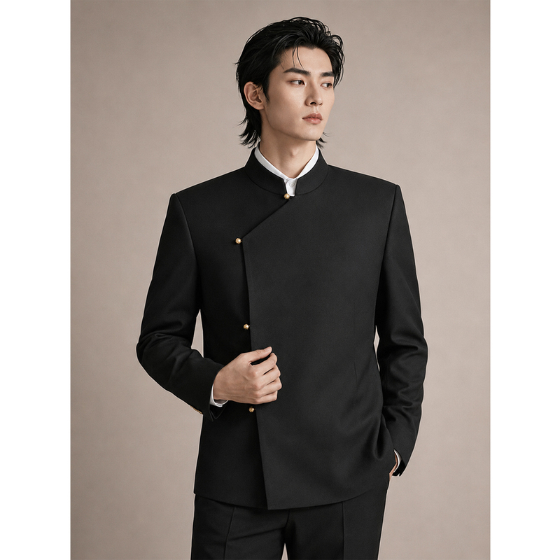 Urbanriot Stand-Collar Men's Zhongshan Suit Wedding Suit Groom's Formal Suit High-End Feel Urbanriot Stand-Collar Men's Zhongshan Suit Wedding Suit Groom's Formal Suit High-End Feel