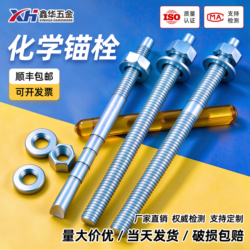 Chemical Bolts High-Strength Inverted Conical Chemical Anchor Expansion Screws Grade 8.8 M12M16M18M20M24M30