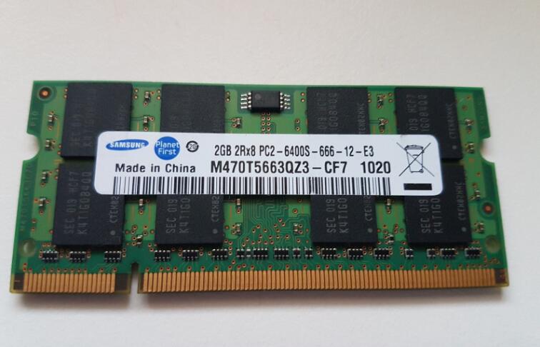 Samsung hynix 2GB 2RX8 PC2-6400S-666-12-E3 laptop memory 2G 800mhz