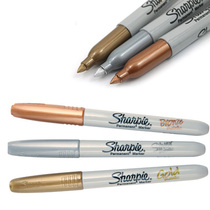 American Sanfu metallic marker pen sharpie39100 silver gold red copper industrial dot marking pen high light pen halogen-free oil silver color pen dark surface marker pen