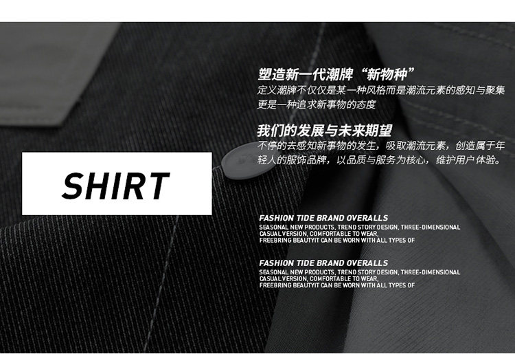 Джинсовая рубашка nasa联名牛仔衬衫夏季男款潮牌短袖衬衣青少年宽松休闲工装薄外套 OTHER