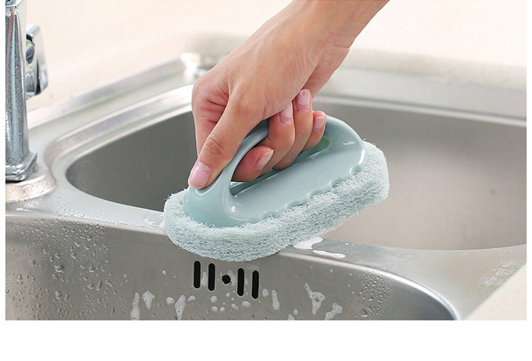 浴室瓷砖清洁神器化妆室浴缸清洁刷墙面边角刷厨房洗碗海绵擦刷子详情5