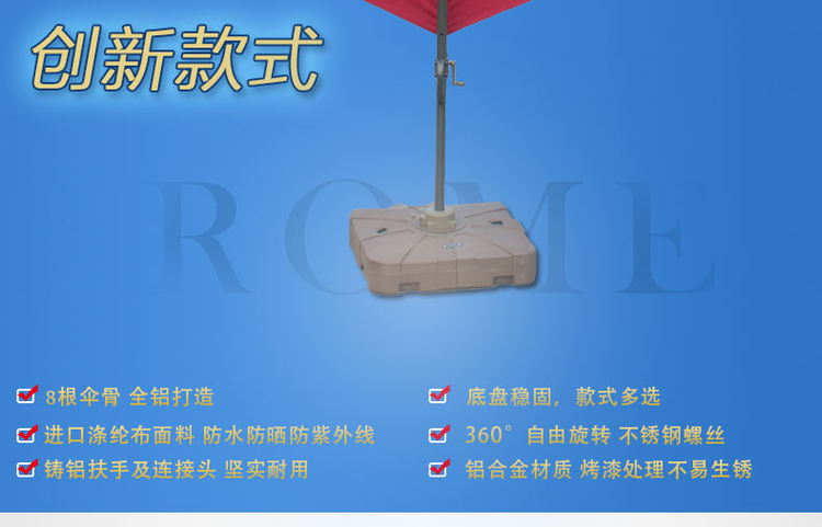 Ngoài trời Roman Umbrella Sun Parasol 3 m Gấp Vườn Ô Lớn Ngoài Trời Đồ Nội Thất Cà Phê Ô ghế nhựa giả mây ngoài trời
