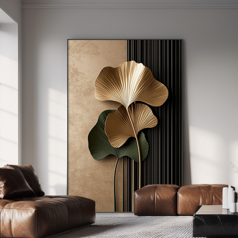 Light Luxury and High-End Living Room Decorative Painting, Three-Dimensional Abstract Art, Sofa Background Wall Painting, Entrance Corridor Hanging Painting