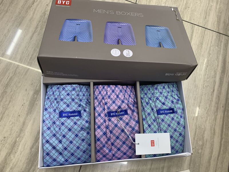 In-Stock Korean Imported Byc Men's Underwear Boxer Briefs Pure Cotton
