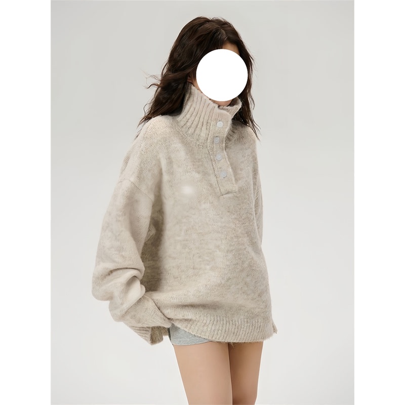 American Retro Turtleneck Sweater for Women, Autumn and Winter Wear, Long-Sleeved Pullover Knitwear, Loose and Lazy Style, Soft and Cozy Top American Retro Turtleneck Sweater for Women, Autumn and Winter Wear, Long-Sleeved Pullover Knitwear, Loose and Lazy Style, Soft and Cozy Top