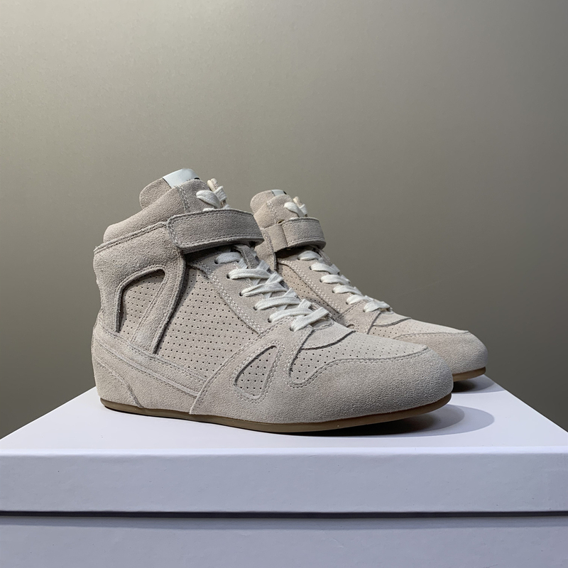 Isa 2026 New Style Hidden Height-Increasing Women's Shoes High-Top Color-Blocking Casual Velcro Wedge Sneakers for Women Isa 2026 New Style Hidden Height-Increasing Women's Shoes High-Top Color-Blocking Casual Velcro Wedge Sneakers for Women