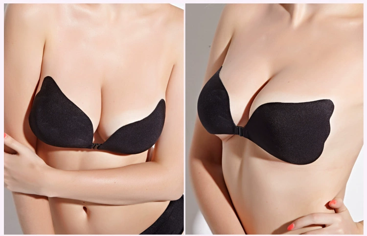 Bơi lội không thể tập hợp thu thập áo ngực vô hình áo tắm bikini núm vú ngực nhỏ phải chọn cleavage dán