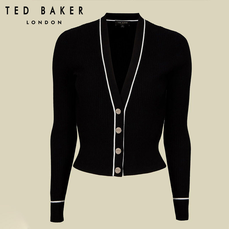TED BAKER 2021 spring and summer new women's fashion temperament color simple knitted cardigan 245241