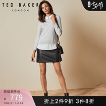 TED BAKER LADIES FAKE TWO-PIECE LONG-SLEEVED PULLOVER SWEATER
