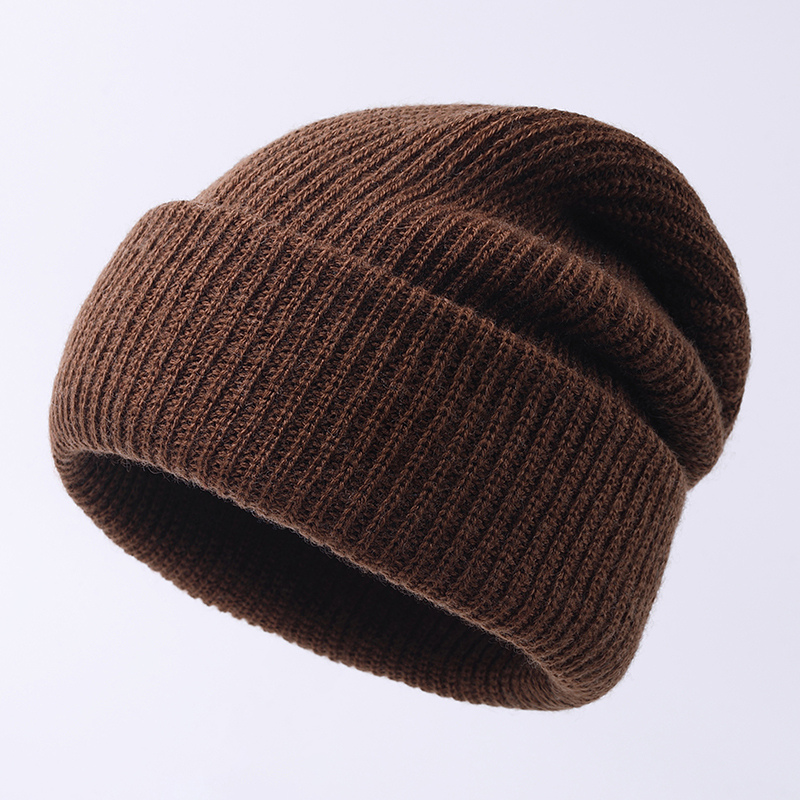 Ordos City Wool Hat for Women, Winter Double-Layer Thick Knitted Beanie, Versatile Warm Cashmere Cold Weather Hat Ordos City Wool Hat for Women, Winter Double-Layer Thick Knitted Beanie, Versatile Warm Cashmere Cold Weather Hat