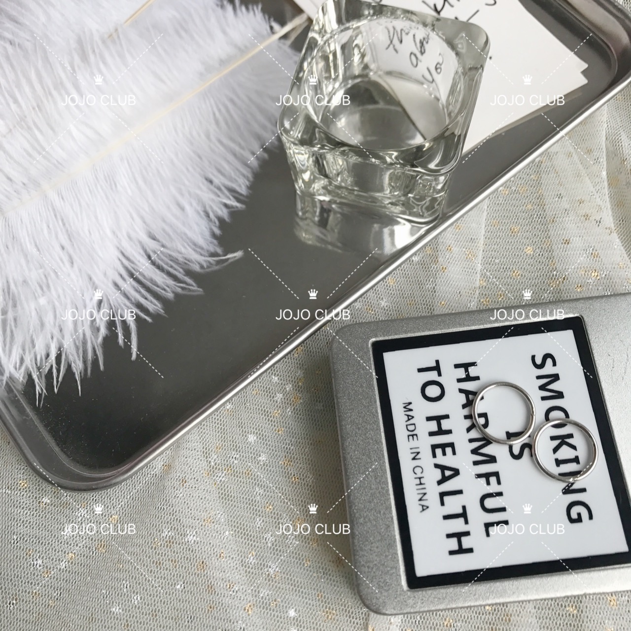 JOJOclub thiết kế ban đầu nhẫn nữ sang trọng tối giản sterling bạc ngón tay út đơn đuôi cá tính tùy chỉnh mát mẻ nhẫn cặp vàng
