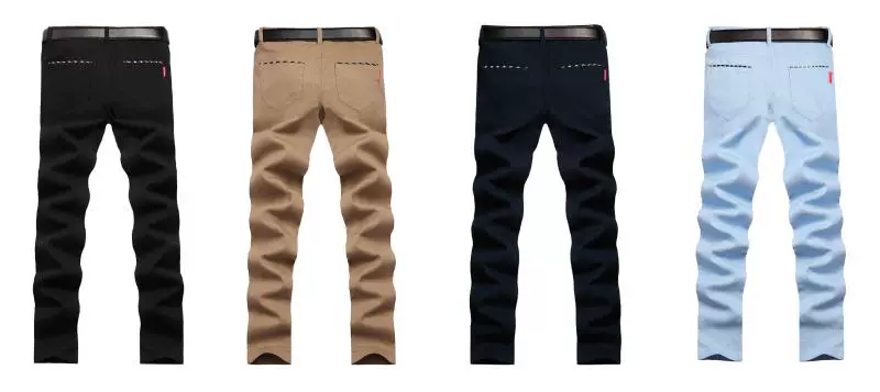 Quần yếm nam Quần âu nam mùa thu Mới Thanh niên Slim Straight Eo Cotton Sinh viên Quần dài Xu hướng quần áo nam