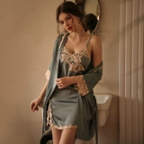 Нижнее белье, шелковая пижама, сексуальный комплект, легкий роскошный стиль, европейский стиль, большой размер