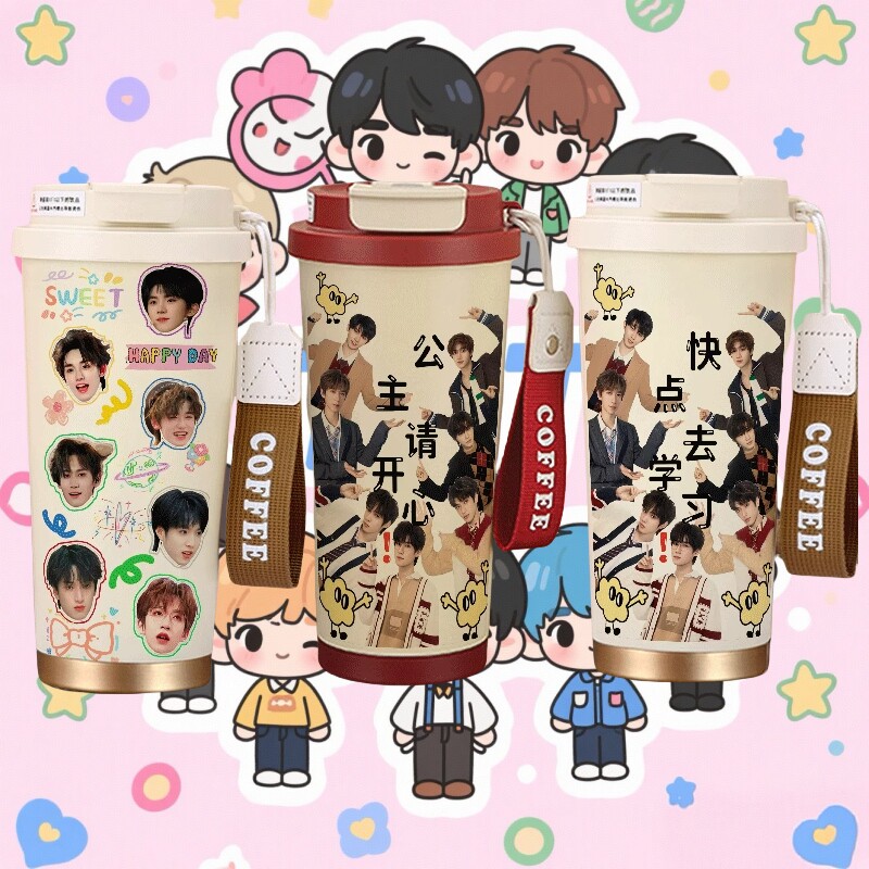 TNT Teens in Times コーヒーカップ - 馬佳琪と劉耀文によるクリエイティブな大容量ホット＆コールドドリンクカップ