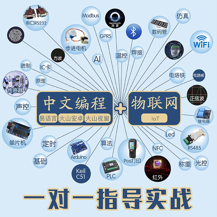 (Full practical learning for application) Chinese programming Internet of Things one-to-one Test class (registration)