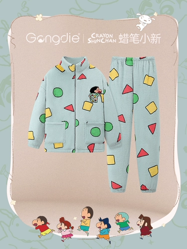 Мелки, удерживающая тепло пижама для влюбленных, мужской коралловый бархатный демисезонный комплект