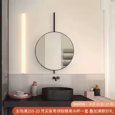 Original design Nordic simple entrance decorative mirror Bathroom mirror wall-mounted stainless steel full-length mirror