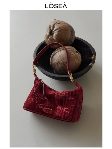 LOSEA Оригинальная сумка подмышку, сумка через плечо, красная сумка на одно плечо, китайский стиль