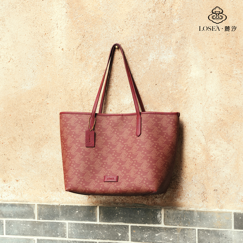 Losea X Three Gorges Museum Collaboration Ruyi Cloud Pattern Tote Wedding Bag for Women 2026 New Handheld Red Bag